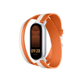 Xiaomi Dual-tone Leather Strap | 140–180mm | White and Orange | Calf Leather