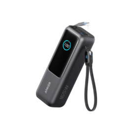 Anker Zolo Powerbank | A1695H11 | 25000 mAh | Built-In USB-C and Retractable Cable) | Grey