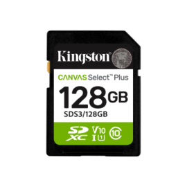 Kingston Canvas Select Plus | 128 GB | SD | Flash memory class Class 10