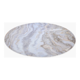 Arozzi Zona Round Floor Pad | White Marble