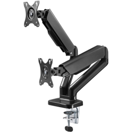 Goobay Desk Mount | Double Monitor Mount with Gas Spring | Swivel