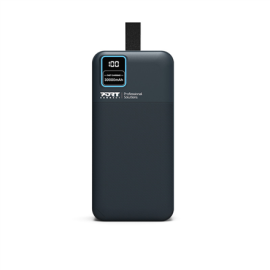 PORT CONNECT External USB-C battery integrated lamp | 30000 mAh | Blue