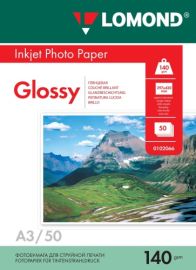 Fotopopierius Lomond Photo Inkjet Paper Blizgus 140 g/m2 A3, 50 lapų