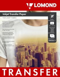 Lomond Thermotransfer Inkjet Paper A4, 10 sheets, for Light Fabrics