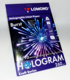 Fotopopierius Lomond Hologram Techno Art Photo Paper Burst 260 g/m2 A4, 10 lapų