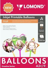Oro balionai Lomond Inkjet Printable Baloons rašaliniams sp. A3+, 9 lapų (Ball/Heart/Star) dvipusis