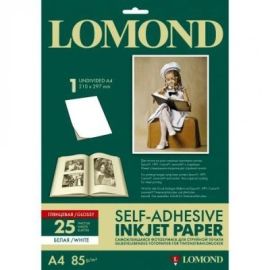 Lipnus popierius lipdukams Lomond Self Adhesive Inkjet Photo Paper Blizgus A4 25 lapai