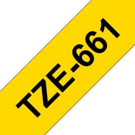 Brother TZE661 36MM BLACK ON YELLOW TAPE