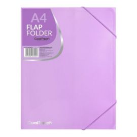 Apankas su gumelėm CoolPack, A4, plastikinis, pastelinis violetinis