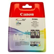 Canon PG-510/CL-511 kasečių rinkinys (2970B010), juoda ir trispalvė kasetė