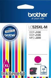 Brother LC-525XLM kasetė rašaliniams spausdintuvams, tinka DCP-J100/J105, MFC-J200, Magenta 1300 psl