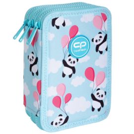 Forminis trijų skyrių penalas su priedais CoolPack Jumper 3 Panda Ballons