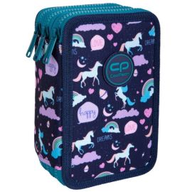 Forminis trijų skyrių penalas su priedais CoolPack Jumper 3 Happy Unicorn