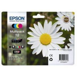 Epson 18 (C13T18064012) Rašalinių kasečių rinkinys, Juoda, Žydra, Purpurinė, Geltona