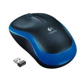 Pelė belaidė Logitech M185 USB (910-002239),  juoda/mėlyna