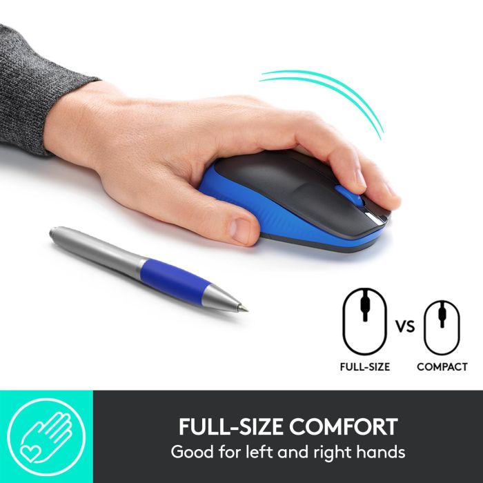 MOUSE USB OPTICAL WRL M190/BLUE 910-005907 LOGITECH – 8