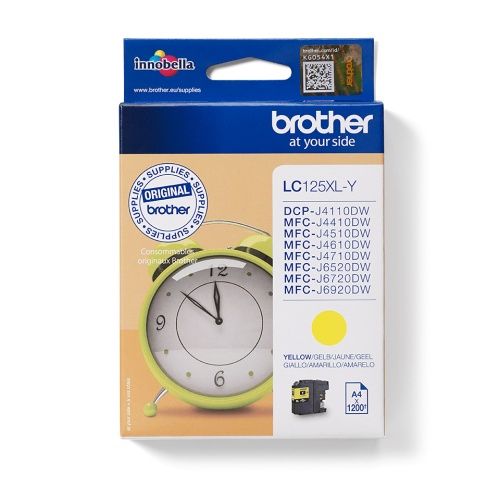Brother LC125XL (LC125XLY) Rašalinė kasetė, Geltona – 4