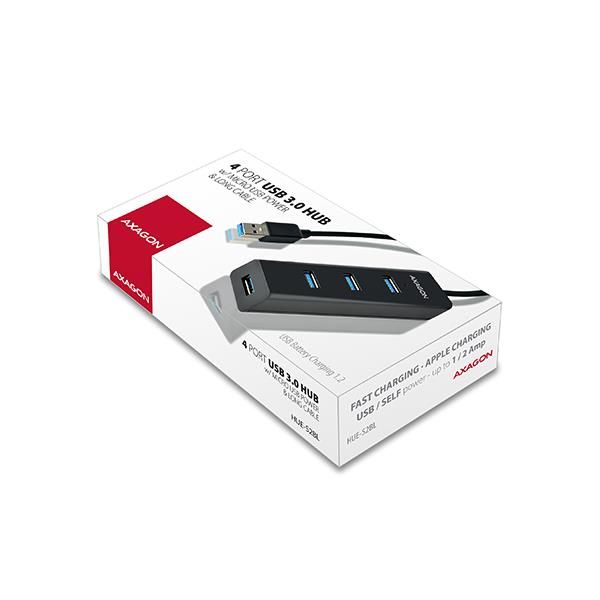 I/O HUB USB3.0 4PORT CHARGING/1.2M HUE-S2BL AXAGON – 5
