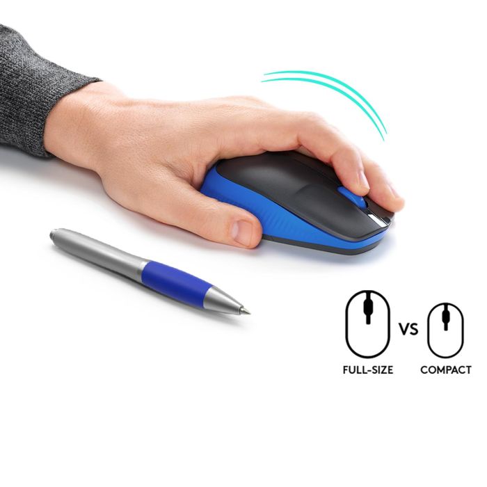 MOUSE USB OPTICAL WRL M190/BLUE 910-005907 LOGITECH – 3