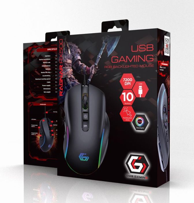 MOUSE USB OPTICAL GAMING RGB/MUSG-RAGNAR-RX500 GEMBIRD – 4