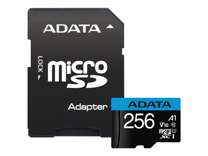 ADATA 256GB Micro SDXC V10 100MB/s + ad. – 2