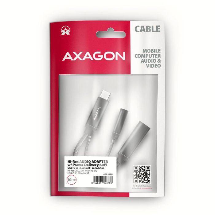 SOUND CARD ADAPTER USB-C/3.5MM/HI-RES DAC ADA-HCPD AXAGON – 2