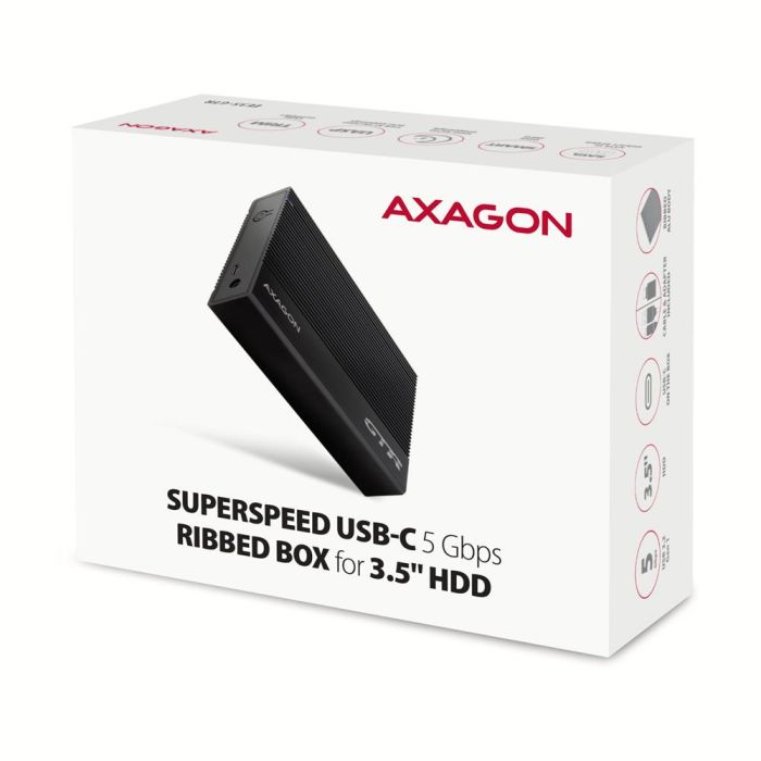 HDD ACC ENCLOSURE 3.5"/USB-C EE35-GTR AXAGON – 2