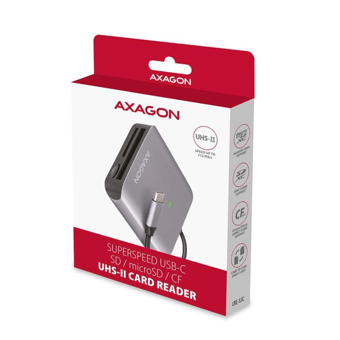 MEMORY READER USB-C 3-SLOT/SD/MICROSD/CF CRE-S3C AXAGON – 9