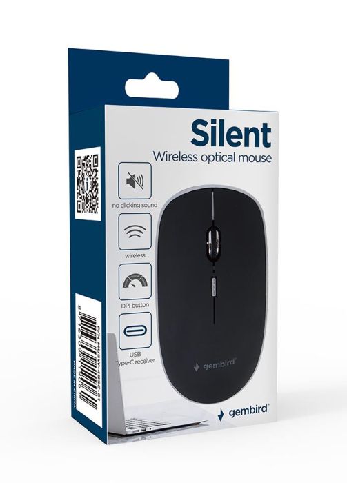 MOUSE USB-C OPTICAL WRL BLACK/SILENT MUSW-4BSC-01 GEMBIRD – 4