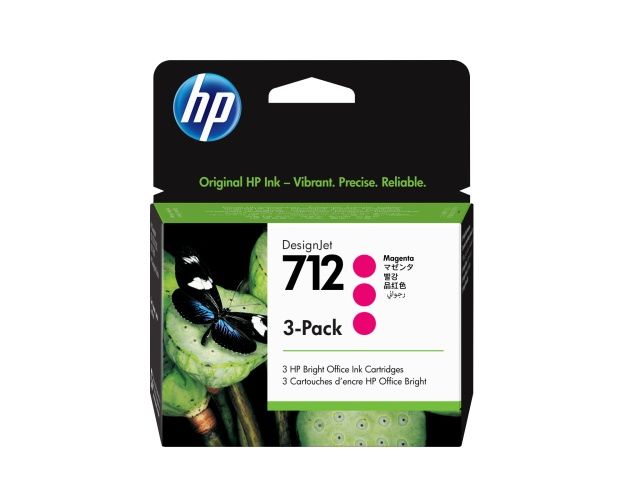 HP 712 3-pack (3ED78A) Rašalinė kasetė, Purpurinė – 2