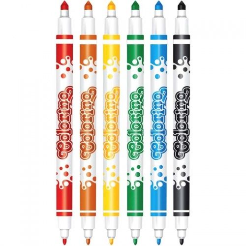 Flomasteriai Colorino Kids dvipusiai, 6 spalvų – 2