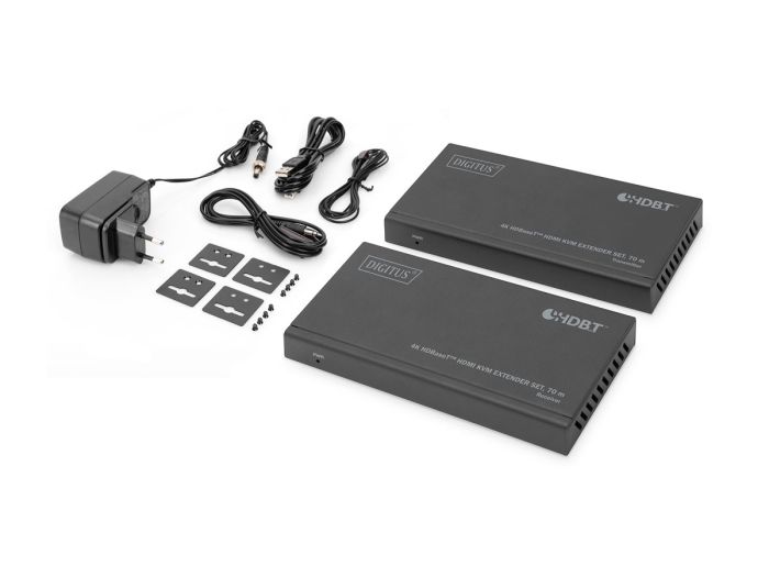 DIGITUS HDBaseT HDMI KVM Ext 4K/30Hz 70m – 2