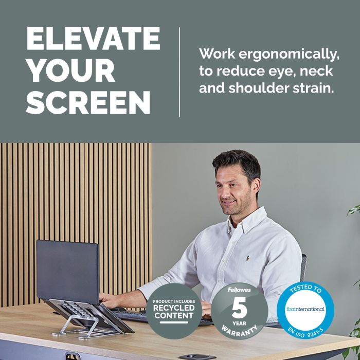 NB ACC STAND PORTABLE/SILVER 100138867 FELLOWES – 2
