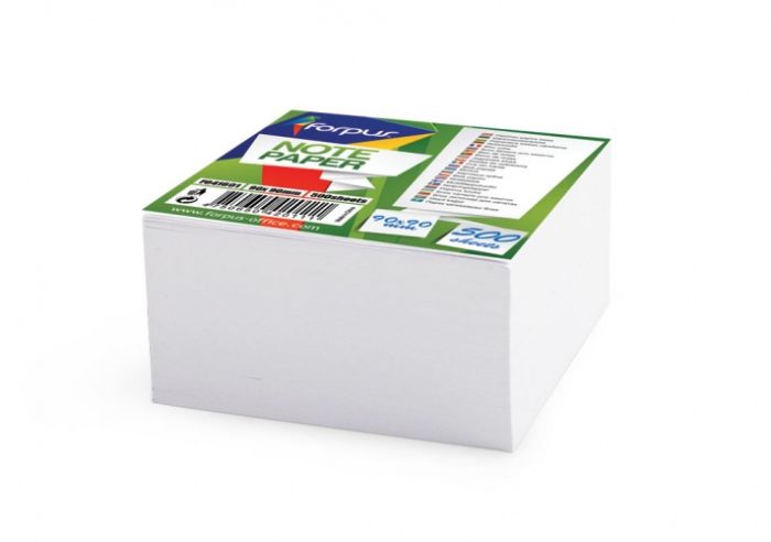 Lapeliai užrašams Forpus, 9x9 cm, balti, klijuoti (500)  0716-009