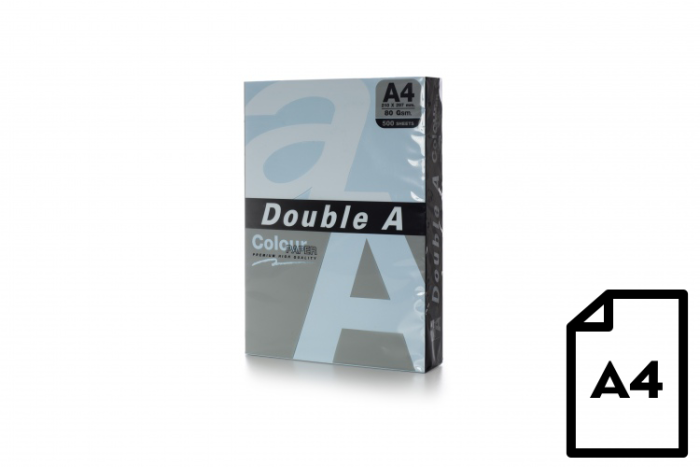 Spalvotas popierius Double A, 80g, A4, 500 lapų, Ocean – 3