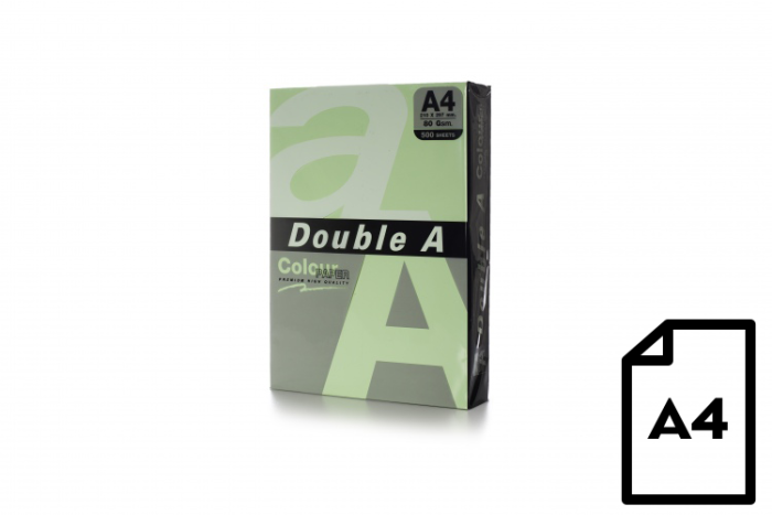 Spalvotas popierius Double A, 80g, A4, 500 lapų, Lagoon – 3