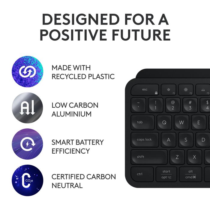KEYBOARD +MOUSE COMBO MXKEYS S/BLACK 920-011614 LOGITECH – 15