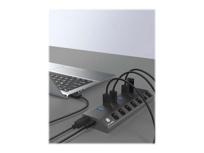 ICY BOX IB-HUB1701-C3 7-port hub – 6