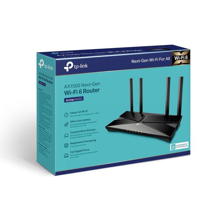 Wireless Router TP-LINK 1500 Mbps 1 WAN 4x10/100/1000M ARCHERAX10 – 7
