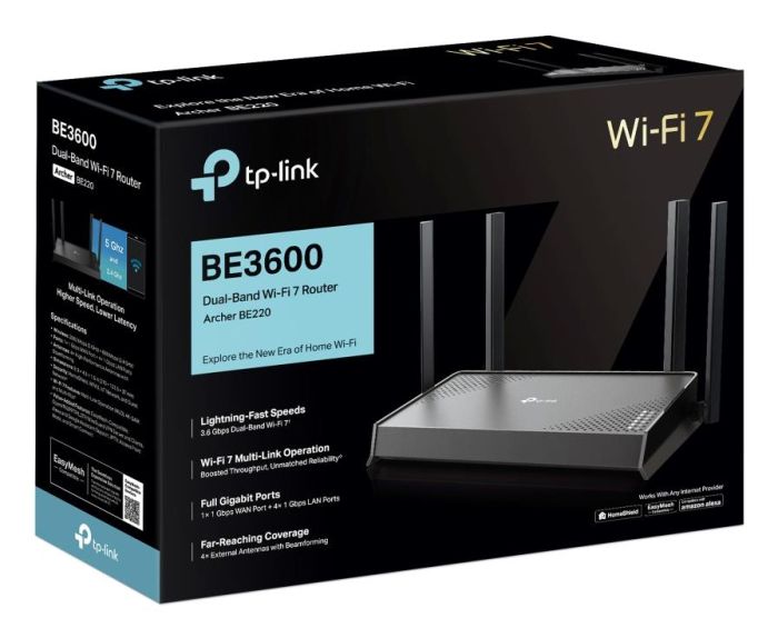 Wireless Router TP-LINK 3600 Mbps ARCHERBE220 – 9