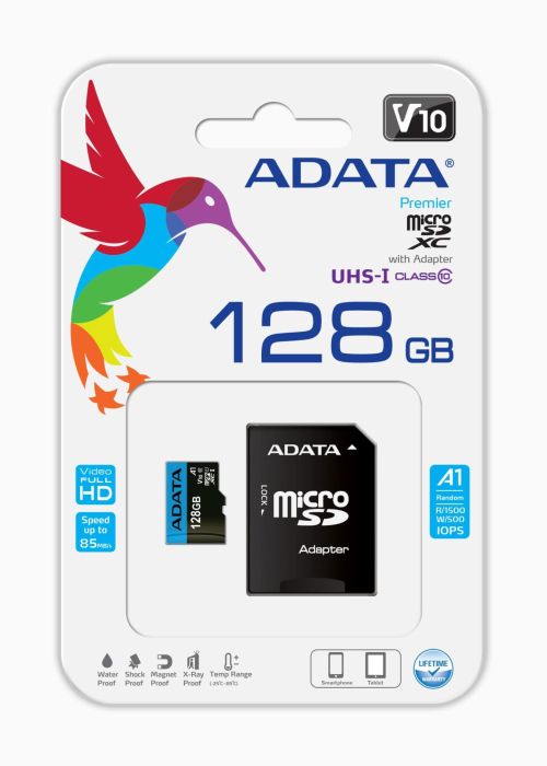 MEMORY MICRO SDXC 128GB W/AD./AUSDX128GUICL10A1-RA1 ADATA – 4