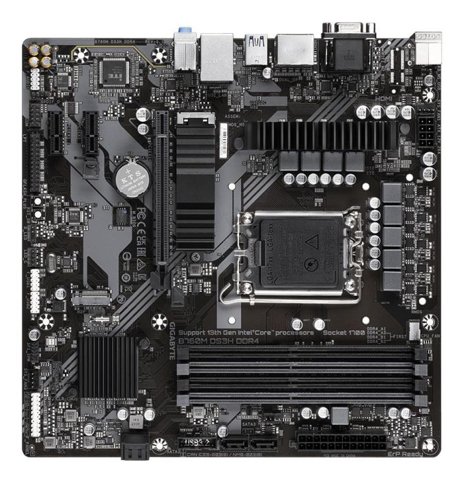 Mainboard GIGABYTE Intel B760 Express LGA 1700 micro ATX 4xSlots DDR4 – 5