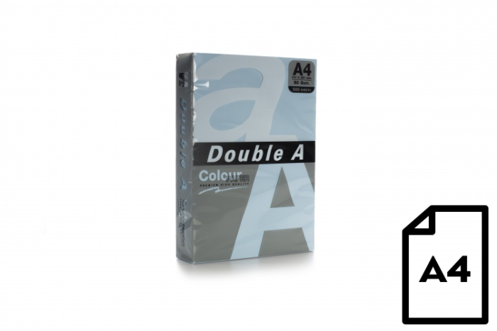 Spalvotas popierius Double A, 80g, A4, 500 lapų, Ocean – 2