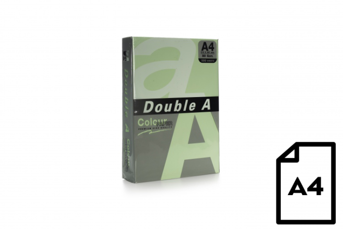 Spalvotas popierius Double A, 80g, A4, 500 lapų, Lagoon – 2