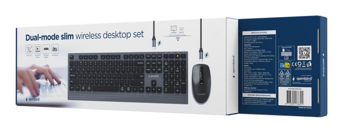 KEYBOARD +MOUSE WRL ENG/BK KBS-WPS-02 GEMBIRD – 8