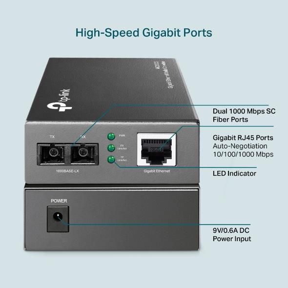 NET MEDIA CONVERTER 15KM/FX-LX/LH MC210CS TP-LINK – 7