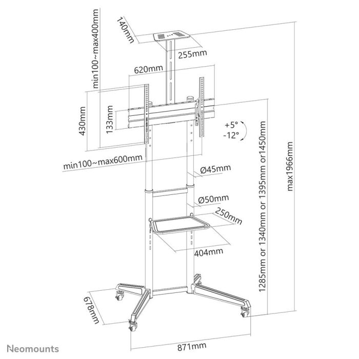 TV SET ACC FLOOR STAND 37-70"/FL50-550BL1 NEOMOUNTS – 20