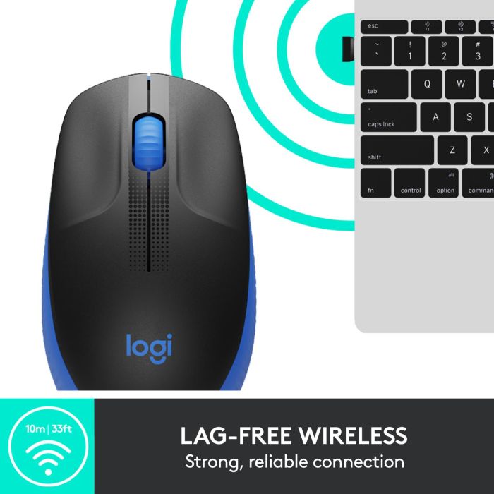 MOUSE USB OPTICAL WRL M190/BLUE 910-005907 LOGITECH – 9