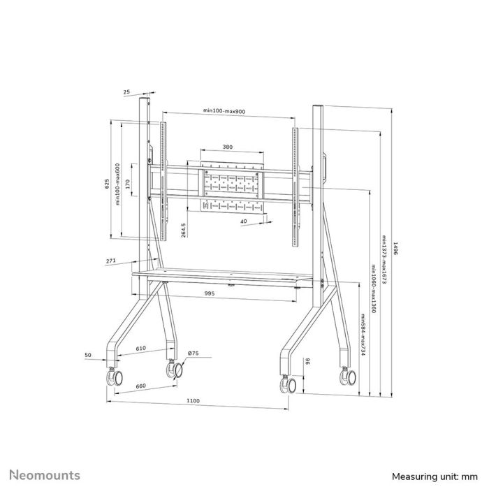 TV SET ACC FLOOR STAND 55-86"/FL50-525BL1 NEOMOUNTS – 20