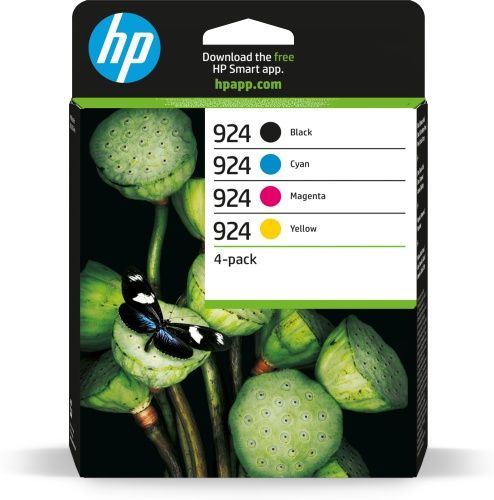 HP 924 CMYK 4-Pack (6C3Z1NE) Rašalinių kasečių komplektas, BK/C/M/Y – 10